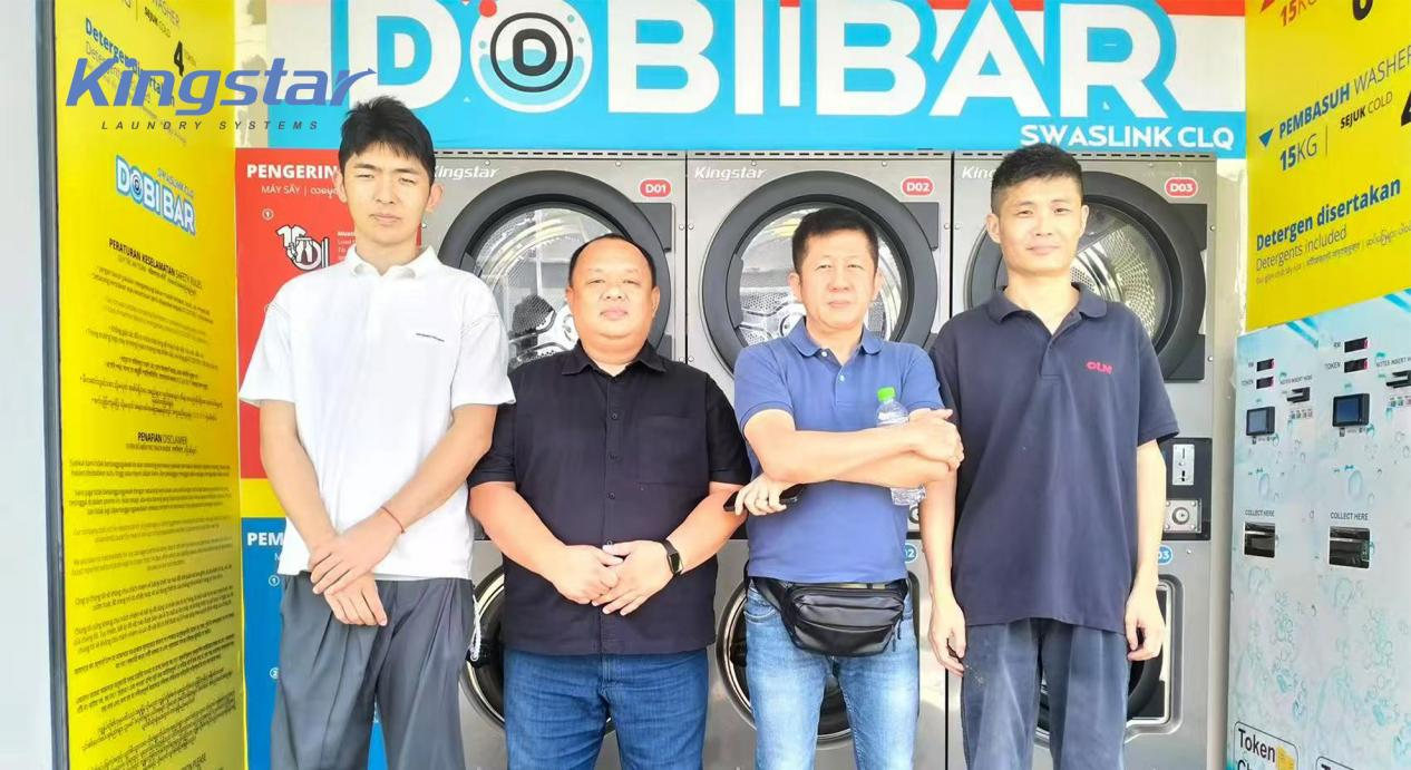 Piccolo budget, grandi opportunità di business: la soluzione di lavasciuga Kingstar Stacked potenzia la lavanderia a gettoni Dobi Bar in Malesia